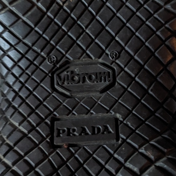 90s Prada Vibram sole Black Leather Chunky Platform Ankle Boot - Picture 10 of 11